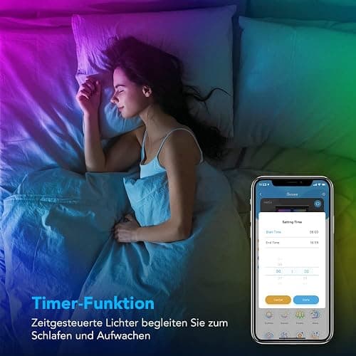 Govee WiFi LED Strip 10m, Smart RGB LED Streifen 2x5m, App-steuerung, Farbwechsel, Musik Sync, funktioniert mit Alexa und Google Assistant thumbnail 5