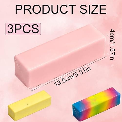 3Pcs Butter Squishy, Three Colourful Butter Stick Squishies with 3 Available, Compact Size for Desk, Office Use and Portability thumbnail 3