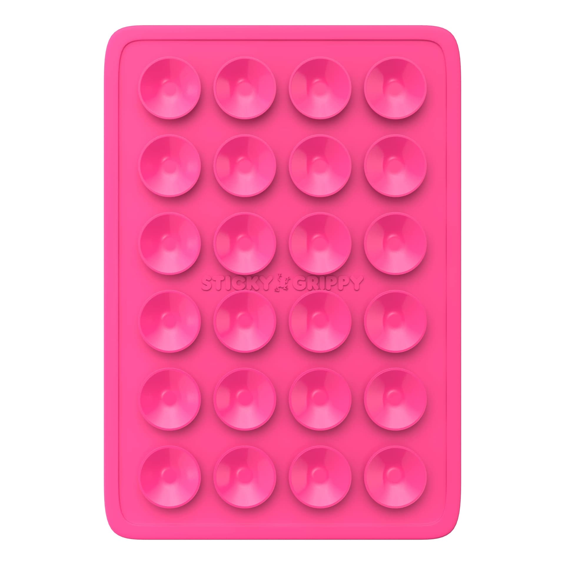 StickyGrippy Suction Phone Case Mount, Silicon Adhesive Phone Accessory for iPhone and Android, Hands-Free Fidget Toy Mirror Shower Phone Holder, Tiktok Videos and Selfies (Pink) thumbnail 2