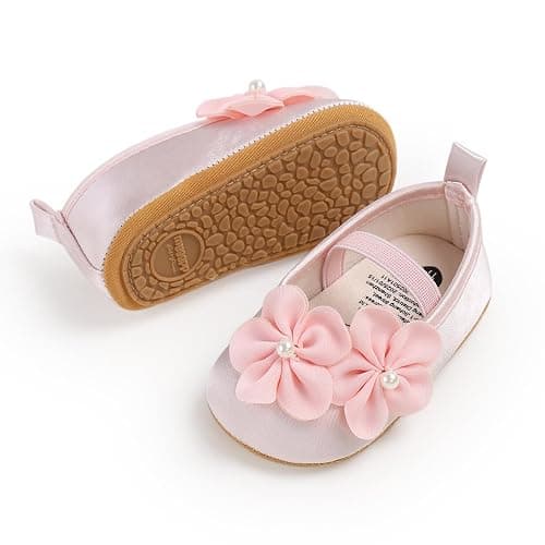 QWZban Baby Shoes Mary Jane Flats Non Slip Soft Sole Infant Toddler Sneakers First Walkers Party Christmas Dress Shoes thumbnail 6