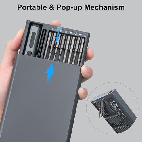 STREBITO Mini Electric Screwdriver Set, 70 in 1 Small Electric Screwdriver Cordless - 64 S2 Preicison Bits, 5 Torque Settings, 4 LED Lights, Mini Power Screwdriver Repair Tool Kit for PC RC Electronic thumbnail 7