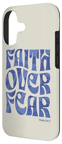 Faith Over Fear Inspirational Christian Worship Bible Verse Case for iPhone 17 thumbnail 2