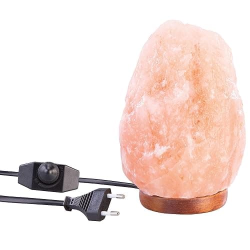 Lunartec Salzkristall Lampen LED: Salzkristall-Lampe mit Dimmer, 2-3 kg, 2X E14-Leuchtmittel, rosa (Kristallsalzlampen, Salzlampe E14 dimmbar) - Image 1