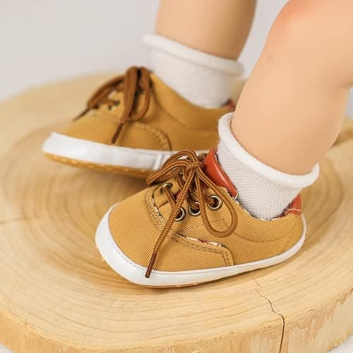Morbido Infant Baby Boys Girls Canvas Sneaker Toddler Slip On Anti Skid Newborn First Walkers Candy Shoes for 0-18 Months thumbnail 4