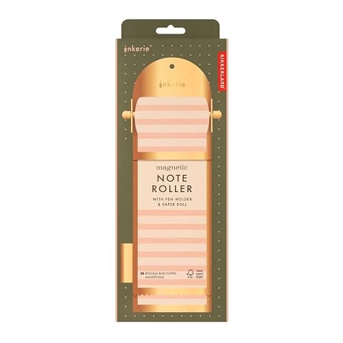 Kikkerland Inkerie Magnetic Note Roll Dispenser - Includes Pen Holder - Perfect for Dorms, Office, Kitchen or Hobby Spaces thumbnail 3
