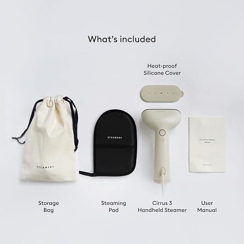 Steamery Handheld Clothes Steamer Cirrus 3, 1200W, US Plug, Heated Ironing Plate, Fast Heat Up, Garment Wrinkle Remover, Beige - Beige thumbnail 6