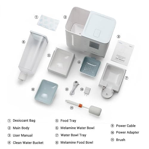 iPettie FW54 5G/2.4GHz WiFi Automatic Feeder and Waterer 2-in-1 Set for Pets, 300 oz Large Capacity for 2 Weeks, Perfect for Working Parents thumbnail 8
