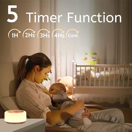 ColourNoise Sound Machine White Noise Machine 12 Colors Night Lights Brown Noise Machine with 30 Soothing Sounds Sleep Sound Machine with 5 Timers Portable for Home Travel and Office thumbnail 5