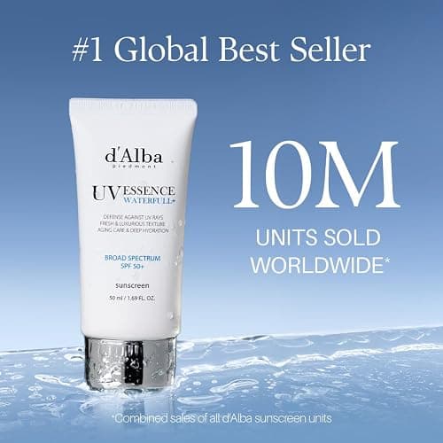 d'alba Piedmont Italian White Truffle Waterfull Essence Sunscreen, Vegan Skincare, Lightweight Sunscreen with BROAD SPECTRUM SPF 50+, Glowy, Safe for all Skin Types, Korean Skin Care (1.69 fl. oz) thumbnail 2