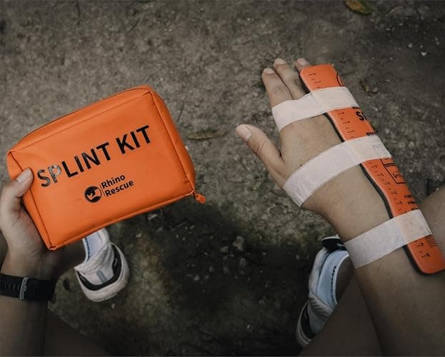 RHINO RESCUE First Aid Splint 36" X 4.3" Orange-Gray, Keep Bones in Position (4, Splint Bundle) - Bundle thumbnail 4