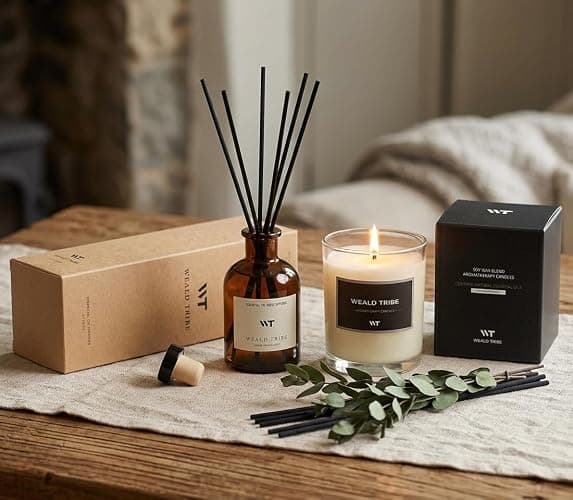 WEALD TRIBE Flower Reed Diffuser Set Eucalyptus & Lavender Scent for Room Bathroom Accessories Shelf Decor & Air Fresheners, Sticks Defusers with 4.0 fl oz Essential Oils, Home Fragrance Office Gift thumbnail 6