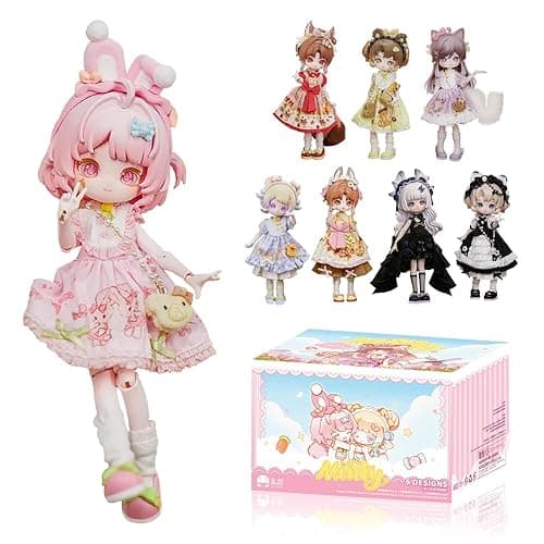 XiDonDon Minty The Fantasy Forest Series 1/12 BJD Doll OB11 Size Action Figures Collectable Anime Figures Dolls Mystery Box Boy Girls Gifts (Whole Set) - Whole Set