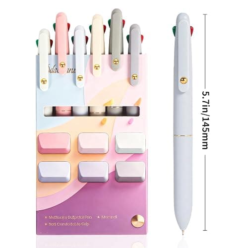 Ddaowanx Multicolor Pens, 4-in-1 Colored Ballpoint Pen 0.5mm Fine Point Smooth Writing,Nurse Accessories for Work,Gifts for Teen Girls,6-Count thumbnail 3
