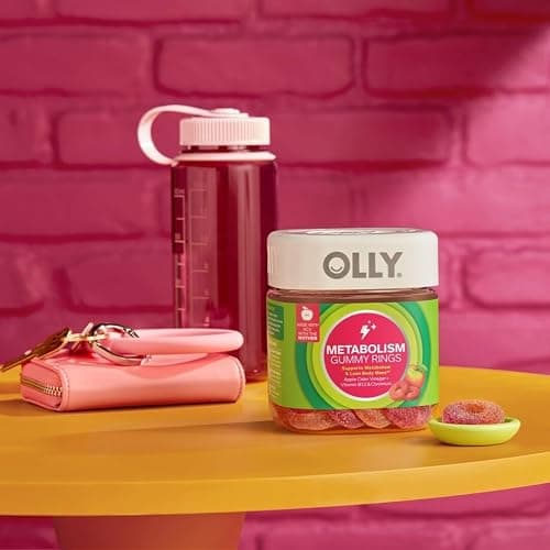 OLLY Metabolism Gummy Rings, Cellular Energy Supplement,* ACV - 30 Count | Active Support, Apple Cider Vinegar + Vitamin B12 & Chromium, Gluten Free, No Synthetic Colors, No Synthetic Flavors thumbnail 8