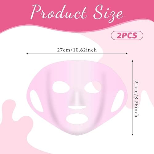 BOHUIZ 2 Pack Silicone Face Mask Cover, Reusable Anti-Wrinkle Face Mask Holder for Sheet Masks Moisturizing Facial Mask Cover Prevent Evaporation Beauty Face Tool Skincare Beauty Spa thumbnail 2