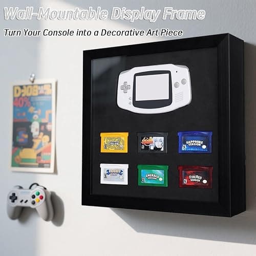 Acrosia Game Console Display Frame Compatible with Nintendo Game Boy Advance – Storage and Display Case for GBA Console and 6 Cartridges (GBA Display Frame) thumbnail 3