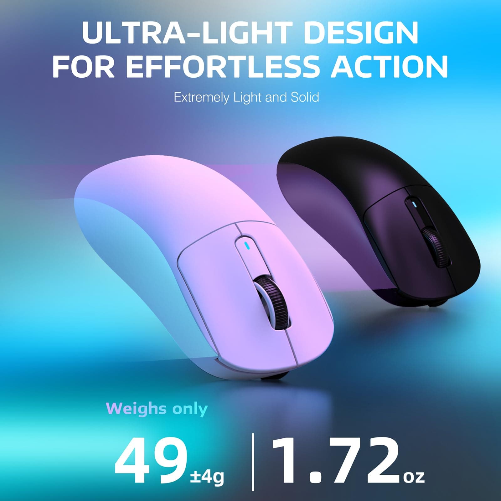 ATTACK SHARK X3 Lightweight Wireless Gaming Mouse with Tri-Mode 2.4G/USB-C Wired/Bluetooth,26K DPI, PAW3395 Optical Sensor,Kailh GM8.0 Switch,5 programmable Buttons for PC/Win/Mac(White) thumbnail 3