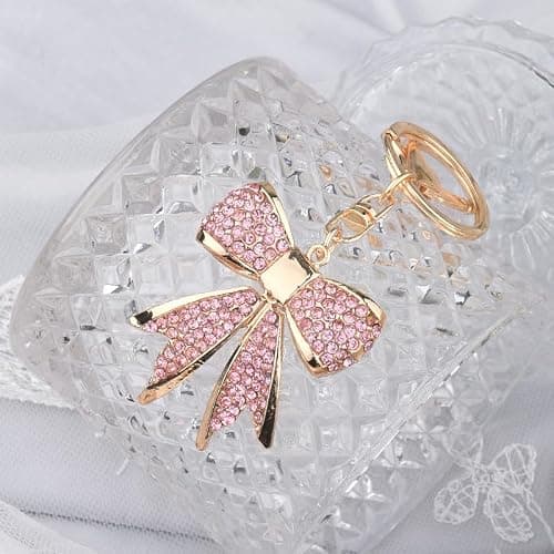 Bling Bow Keychain for Purse Handbag Charms for Backpack Bag Coquette Keychain for Women Girls Glitter Accessories Y2k Charm thumbnail 5