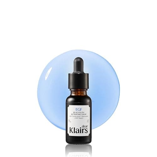 DearKlairs Korean EGF Serum – Blue Youth Activating Drop with EGF Peptides and Guaiazulene, Repairing Serum for Redness and Blemish-prone Skin, Visibly Fades Post-Blemish Marks, 0.33 Fl Oz - Image 1