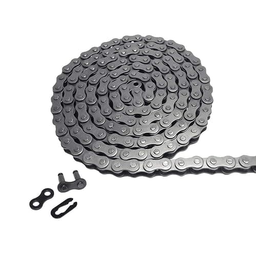 AZSSMUK 08A 40# Roller Chain - 5 Feet 40Mn Carbon Steel Material with 1 Connecting for Go Kart, Mini Bike Chain Replacement thumbnail 2