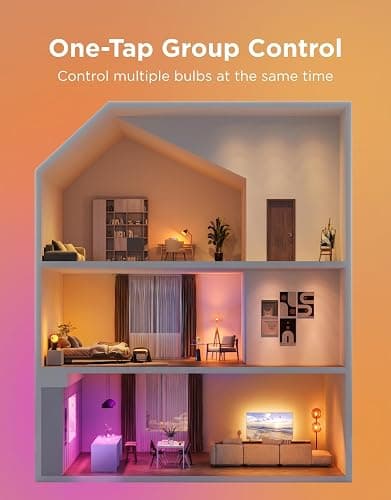 Govee Smart Light Bulbs, A19 LED Light Bulb, 800 Lumen, E26 Base | Works with Matter Alexa & Google Assistant, RGBWW Color Changing Light Bulb, Music Sync, WiFi & Bluetooth Connection, 2 Pack thumbnail 8