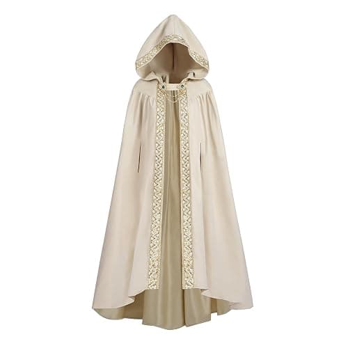 LTAKK Cloak with Hood Women Renaissance Hooded Medieval Cloak Witch Robe Viking Cape - Image 1