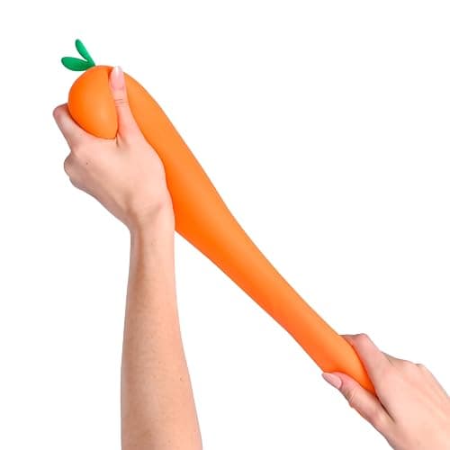 Toymendous Squishy Carrot – Jumbo 11.5 Inch Squishy Vegetable | Giant Stress Relief Toy | Fidget Sensory Food Fun for Kids, Teens & Adults thumbnail 2
