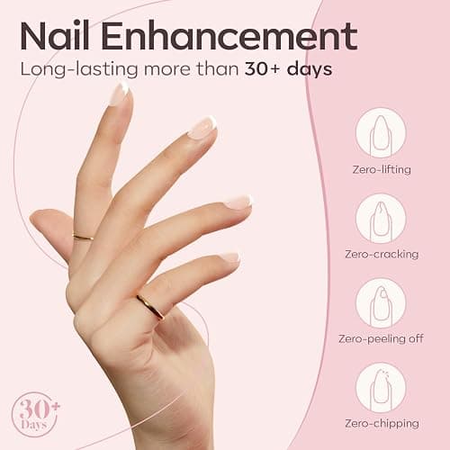 modelones Builder Nail Gel, 8-in-One Cover Nude Builder, LED Lamp Cured Thickening Apex Building Strengthener Extension Rubber Color Base Gel Polish Glue in a Bottle for Home DIY Salon Girls thumbnail 5