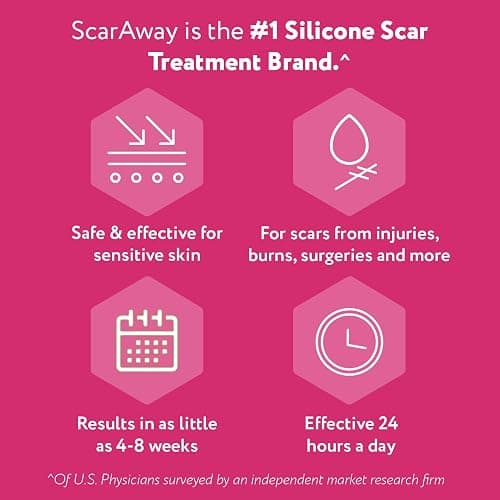 ScarAway Acne Scar Treatment, Clear Silicone Scar Gel, 100% Medical-Grade, Helps Improve Size, Color & Texture of Post-Acne Hypertrophic & Keloid Scars on Face & Body, Water Resistant, 15 grams thumbnail 7