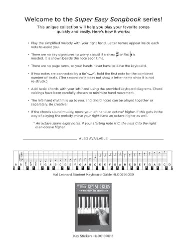 The Beatles - Super Easy Songbook | 60 Classic Songs for Beginner Piano Players | Easy Piano Sheet Music for Students Teachers and Fans | Simple Melodies Chord Diagrams and Note Names thumbnail 4