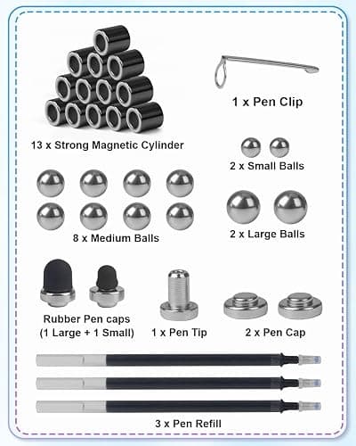 Stocking Stuffers for Teen Boys Girls Magnetic Fidget Pen: Gifts for Kids Men Husband Adults Magnetic Pens Toys Cool Gadgets Teenage Year Old Christmas Birthday Gift Ideas Fun Stress Relief Items thumbnail 9
