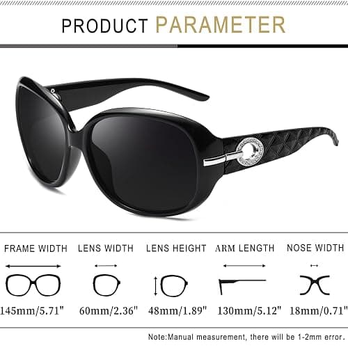 Joopin Oversized Rectangle Sunglasses UV400 Protection Shades for Women | Butterfly, Big, Rhinestone, Chunky Frame, TAC Lens, Trendy, Rectangular Sun Glasses for Driving, Party, Outdoor Leisure thumbnail 4