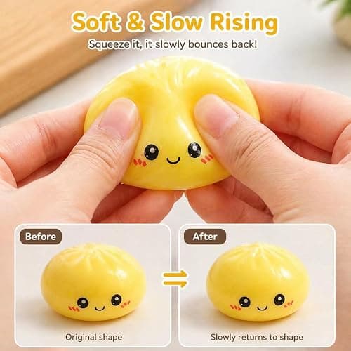 ROISDIYI 9 Grid Mystery Dumpling Squishy Countdown Calendar Blind Box, Mini Kawaii Dumpling Squeeze Toys, Stress Relief Fidget Squishies Gifts(9pc mystery dumplings) thumbnail 5
