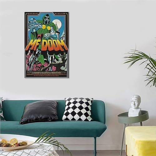 LaBdip MF Doom Poster Album Cover Hip-hop Comic Music Poster for Room Aesthetic Canvas Wall Art Bedroom Decor Unframed 12x18inch thumbnail 6