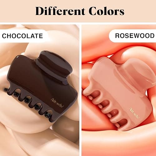 Kitsch Plastic Puffy Claw Clip for Women - 3.15 Inches Claw Clips for Full or Half Ponytail, Secure Hold for Thick Hair, Stylish Hair Accessories | Ideal Gifts for Women - Chocolate, 1pc thumbnail 8