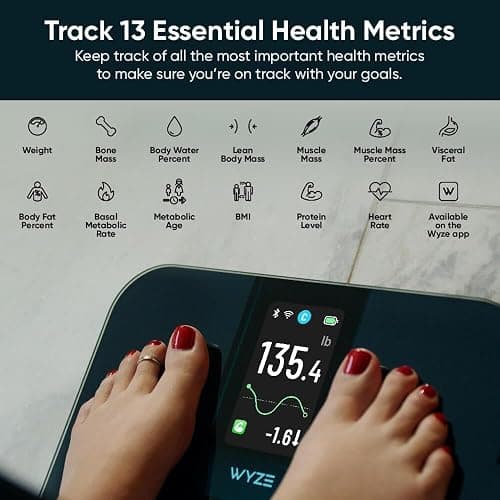 Wyze Scale Ultra, Smart Scale with 4.3" Color Display, Digital Scale for Body Weight BMI Muscle Mass, Heart Rate Monitor, Wi-Fi & Bluetooth Weight Scale with Baby/Pet/Luggage Mode, 400lbs thumbnail 4