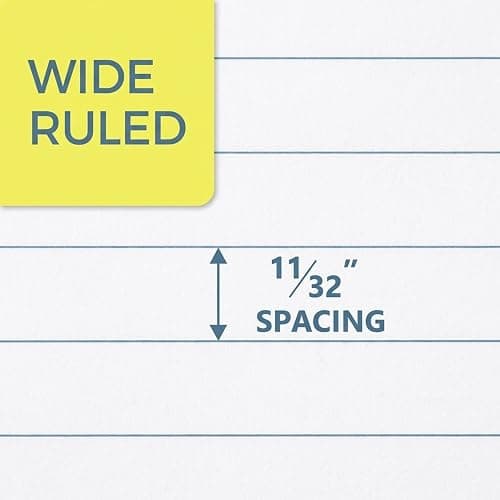 School Supply Boxes | Yellow, Wide-Ruled Composition Notebooks | 4 Pack | 100 Sheets, 200 Pages Per Pack thumbnail 4