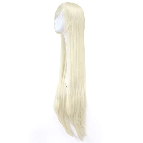 MapofBeauty 40" 100cm Anime Costume Long Straight Cosplay Wig Party Wig (Light Pink) - Light Pink thumbnail 4