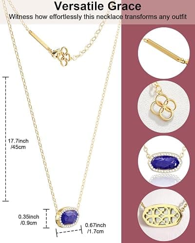 AICase 18K Gold Plated Pendant Necklace for Women,Fashion Jewelry,Anniversary Birthday Gifts for Women/MoM/Sister/Friends/Her/Wife/Grandma/Coworker Mother's Day gifts for MoM thumbnail 4