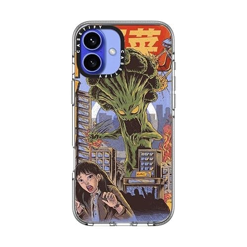 CASETiFY Clear iPhone 16 Plus Case [Not Yellowing / 6.6 ft. 3X Military Grade Drop Protection/Compatible with Magsafe] - Broccozilla - Clear thumbnail 3
