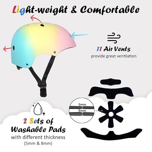 Kids Bike Helmet, Adjustable and Multi-Sport, from Toddler to Youth, 3 Sizes thumbnail 5