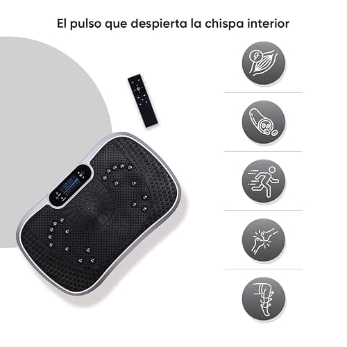 WeightWorld Plataforma Vibratoria - 99 Velocidades, Masajeador, Altavoz Bluetooth y Bandas Elásticas - Plataforma Vibración Muscular para Hacer Ejercicio en Casa con Mando a Distancia y 5 Programas thumbnail 3