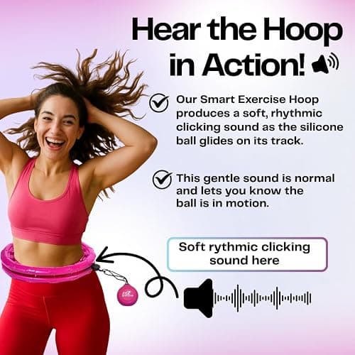 FIT ON FORM Infinity Weighted Hula Hoop for Adults Weight Loss, Smart Exercise Hola Circle Hoop for Women Abs Workout thumbnail 4