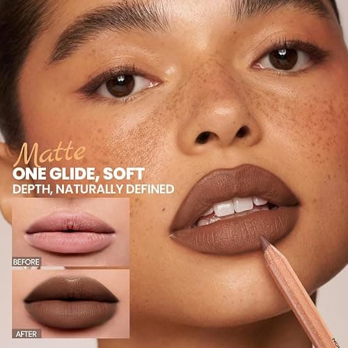 6 PCS Lip Liner Pencil Set - Matte Nude Lip Contour Lipliner, Waterproof Long Lasting Lipstick Lip Liner Set, Smudge-Proof Lip Liner Pen (# New 02) thumbnail 6