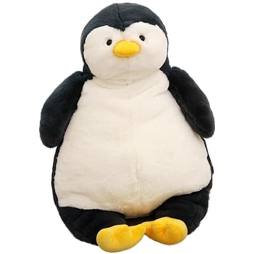 ARELUX 22in Large Penguin Plush Stuffed Animal Hugging Pillow:Soft Giant Sleeping Body Warm Fluffy Pillow Adorable Chubby Plushie Toy Creative Dormitory - Image 1