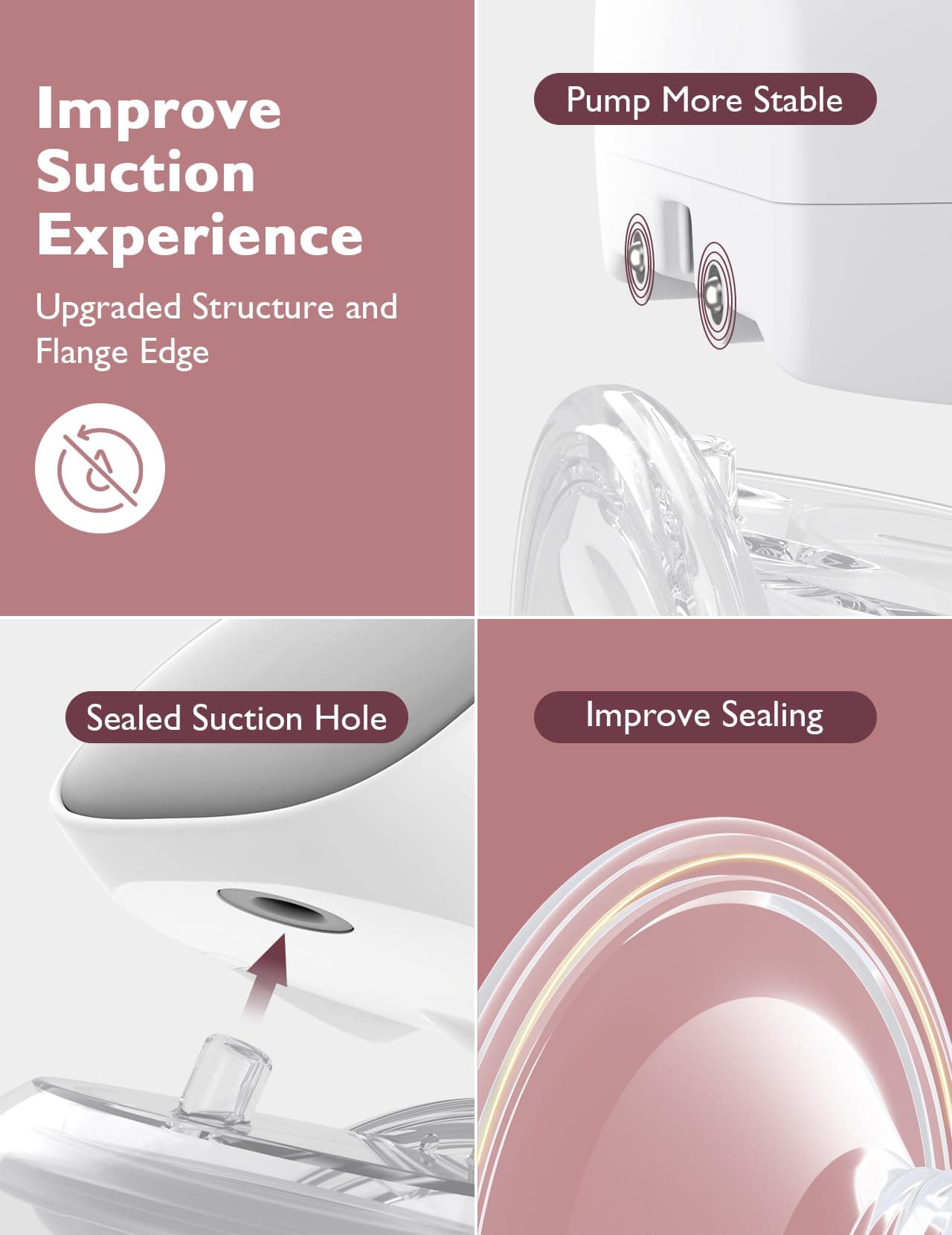 Momcozy Breast Pump Hands Free S9 Pro of Longer Battery Life & LED Display, Wearable Breast Pump Double Portable Electric Breast Milk Pump with 2 Modes & 9 Levels - 24mm, 1 Pack Gray thumbnail 7