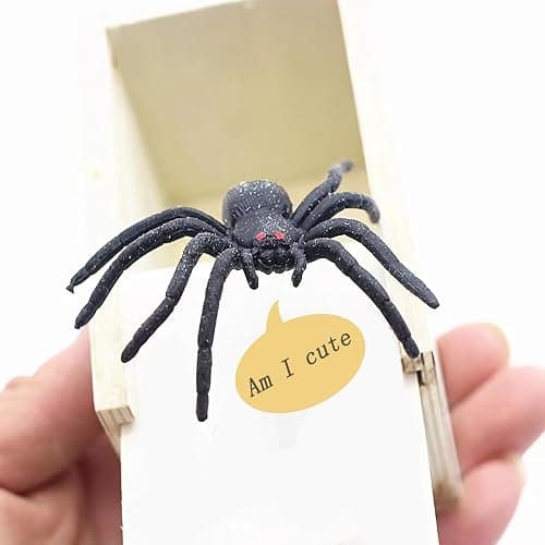 Winbar Rubber Spider Trick Box, Handmade Wooden Surprise Box with Hidden Spider, Trick Toys & Prank Stuff for Adults and Children thumbnail 5