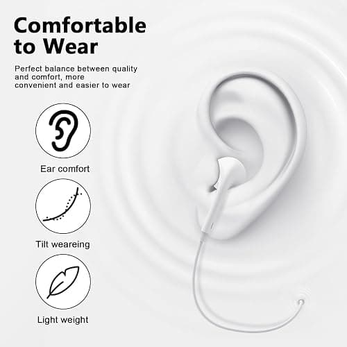 USB C Headphones, 2 Pack Type C Headphones Wired in Ear Earbuds with Mic & Volume Control Noise Cancelling for iPhone 15/16/17,iPad,Samsung Galaxy S25/S24/S23/S22/S21,Pixel 7/6,White thumbnail 5