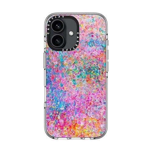 CASETiFY Clear iPhone 16 Case [Not Yellowing / 6.6 ft. 3X Military Grade Drop Protection/Magsafe] - My Neon Summer - Clear thumbnail 5