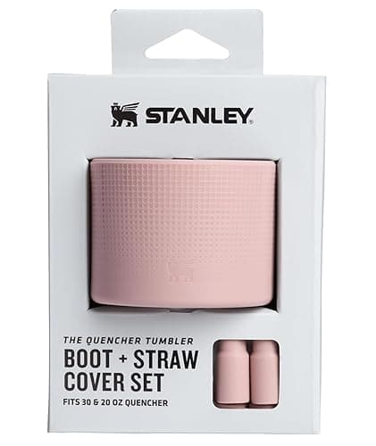 STANLEY Quencher Boot and Straw Cover Cap | Anti-Slip Silicone Protector for Tumbler with Handle | Accessory Set for Stainless Steel Drinking Cup | BPA-Free - Pink Dusk - 20/30 Oz